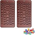 Silicone Letter Chocolate Molds - Non-Stick Letter Chocolate Mold, Made of Food Grade Silicone, BPA Free, Perfect for Cake Decoration, Candy, Chocolate, Birthday Party, Gummies.2 PCS.By ENBRWAS