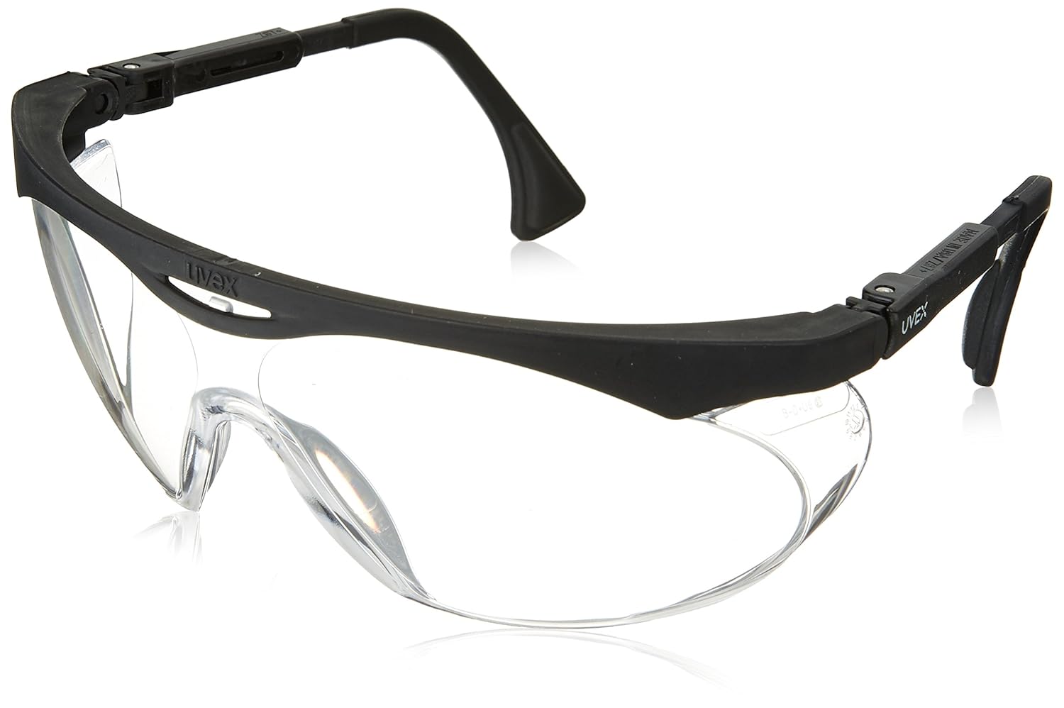 Uvex S1900X Skyper Safety Eyewear, Black Frame, Clear UV Extreme Anti