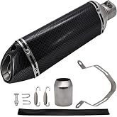 Motorcycle Slip On Muffler,1.5-2" Carbon Fiber Unversal Slip on Silencers | Mufflers For Dirt Bike Street Bike Scooter ATV Racing Pipes