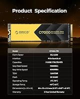 ORICO 2TB NVMe SSD PCIe 4.0x4 M.2 2280 O7000 Thermal Pad High Speed view 7