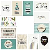 BEST PAPER GREETINGS Birthday Cards Bulk - 4x6 In, Pack of 120, Multicolor Assorted - Blank Cards with Envelopes & Happy Birthday Stickers for Crafts & Mailing