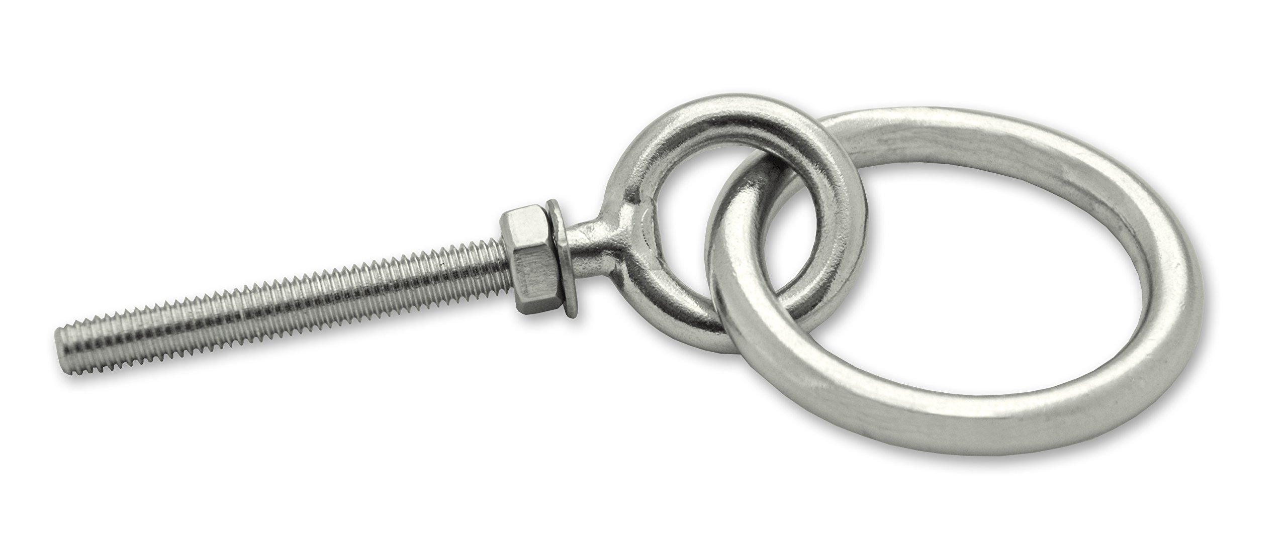 Docks gmar64 Ring Ecurie Nut Stainless Steel, M5, 40 mm, Grey, Set of 2 Pieces