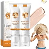Tinted Sunscreen for Face SPF 50,Universal Protector Solar Con Color,Face Sunscreen Moisturizer,Hydrating Sun Essence Face Sunscreen Hydrating,No Sticky | Travel Size Sunscreen(2PCS)