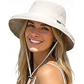 FURTALK Sun Hat for Women UPF 80+ Wide Brim, Packable Bucket Hat with Ponytail Hole for Hiking Travel Outdoor