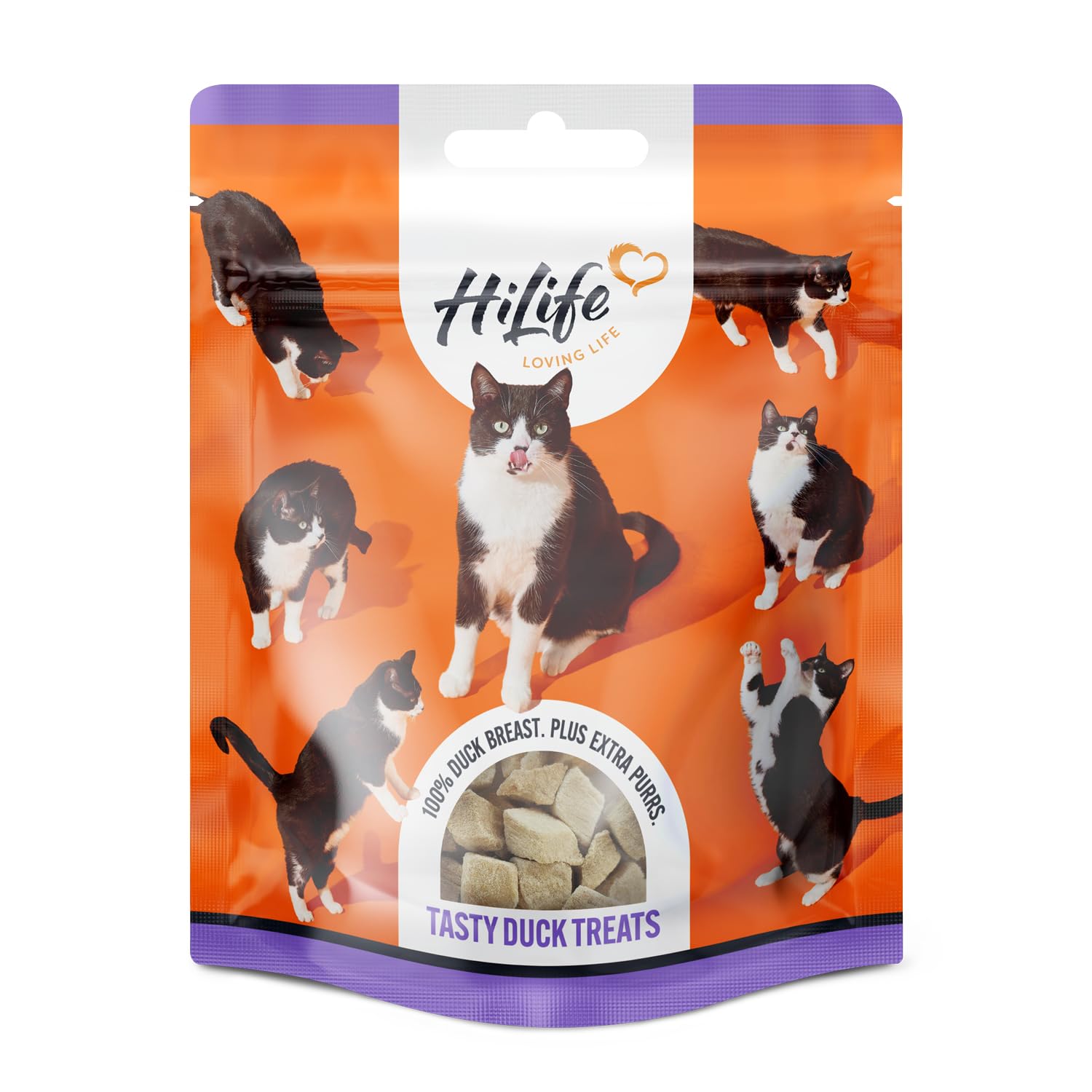 HiLife Duck Breast Cat Treats, Freeze Dried & Grain Free Duck Treats for Adult Cats, Made With 100% Natural Ingredients, Suitable for Indoor & Outdoor Cats (12 Bags x 10g) โ image 1