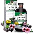 Nature's Answer Alcohol-Free Sambucus Immune Support, 8 Fluid Ounce - Made from 12,000 mg Black Elderberry, Infused with Echinacea and Astragalus Zinc and Vitamin C