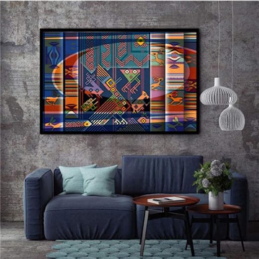 Abstracto Famoso Pintura Al Oleo Lienzo Reino Unido Bandera