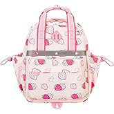 QIXIHU Toddler Backpack for Girls 2-4 Mini Diaper Daycare Bag Preschool Kids Bookbag for Kindergarten Elementary School Travel, Strawberry