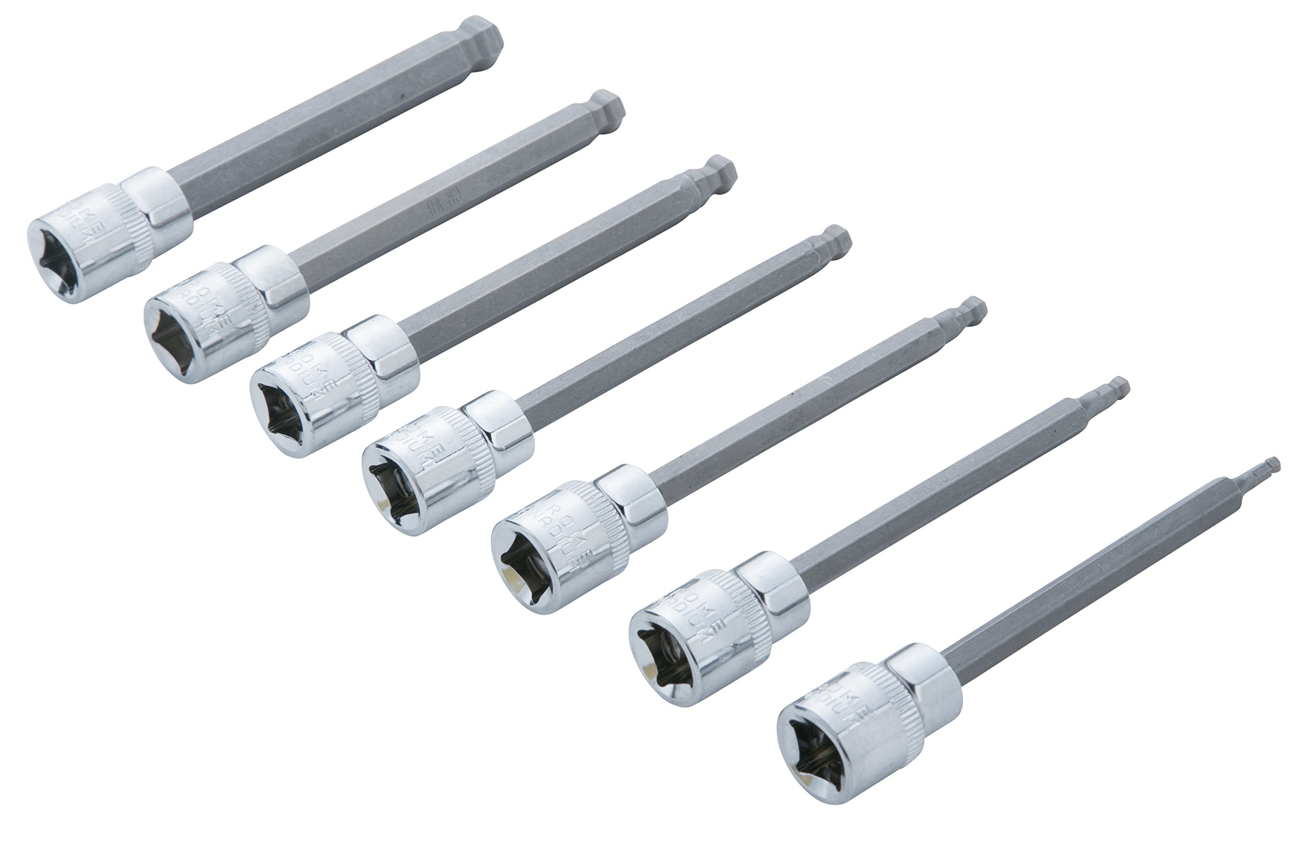 Blue Spot Tools 01510 1510 Extra Long Ball Ended Hex Socket Bit Set, Set of 7 Pieces