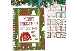 Merry Christmas! Gift Card Book, DIY Spiral Bound Merry Xmas Gift Card Book, Xmas Gift Card for College Survival Booklet, 5x7