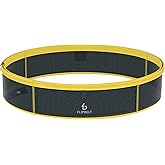 FlipBelt Lightweight Running Air Belt, Fitness and Running Fanny Pack for Women and Men, Non Chafing Waist Band Pack for Phone, Keys, Money, Moisture Wicking Storage Belt, USA Company