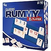 Point Games Rummy Cube 6 Player Edition Set - Classic Family Game, Ages 8+ with More Tiles, Six Racks - Ideal for Kids, Adults &amp; Family Game Night