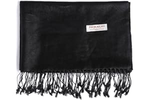 BECOLORED Paisley Pashmina Silk Scarf Shawl Jacquard Cashmere Wrap Stole Two Tones Reversible