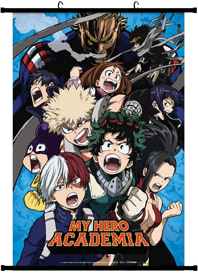 Kingmia My Hero Academia Wall Scroll Poster, Izuku Midoriya Katsuki Bakugou Todoroki Shoto Anime Poster Perfect Gift for Home Decor(30 x 45 cm Style 30)