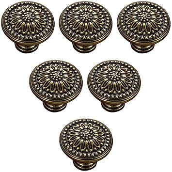 Antik-Brass Rund-Griffe Möbelgriff Schrankgriffe Griff Knopf 30mm Möbelknopf