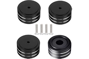 Dufray HiFi Speaker Spike Stand Feet Pads, 1.6in*0.8in Aluminum Speaker Isolation Feet, Audiophile Shock Absorber Feet for Amplifier, Turntables, DAC, Subwoofer, CD/DVD Players
