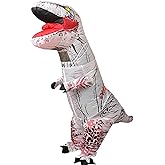 Inflatable Dinosaur Costume for Adult and Kid,Blow Up Dinosaur Costume for Halloween Cosplay Party,Fancy T-rex Costume Outfit