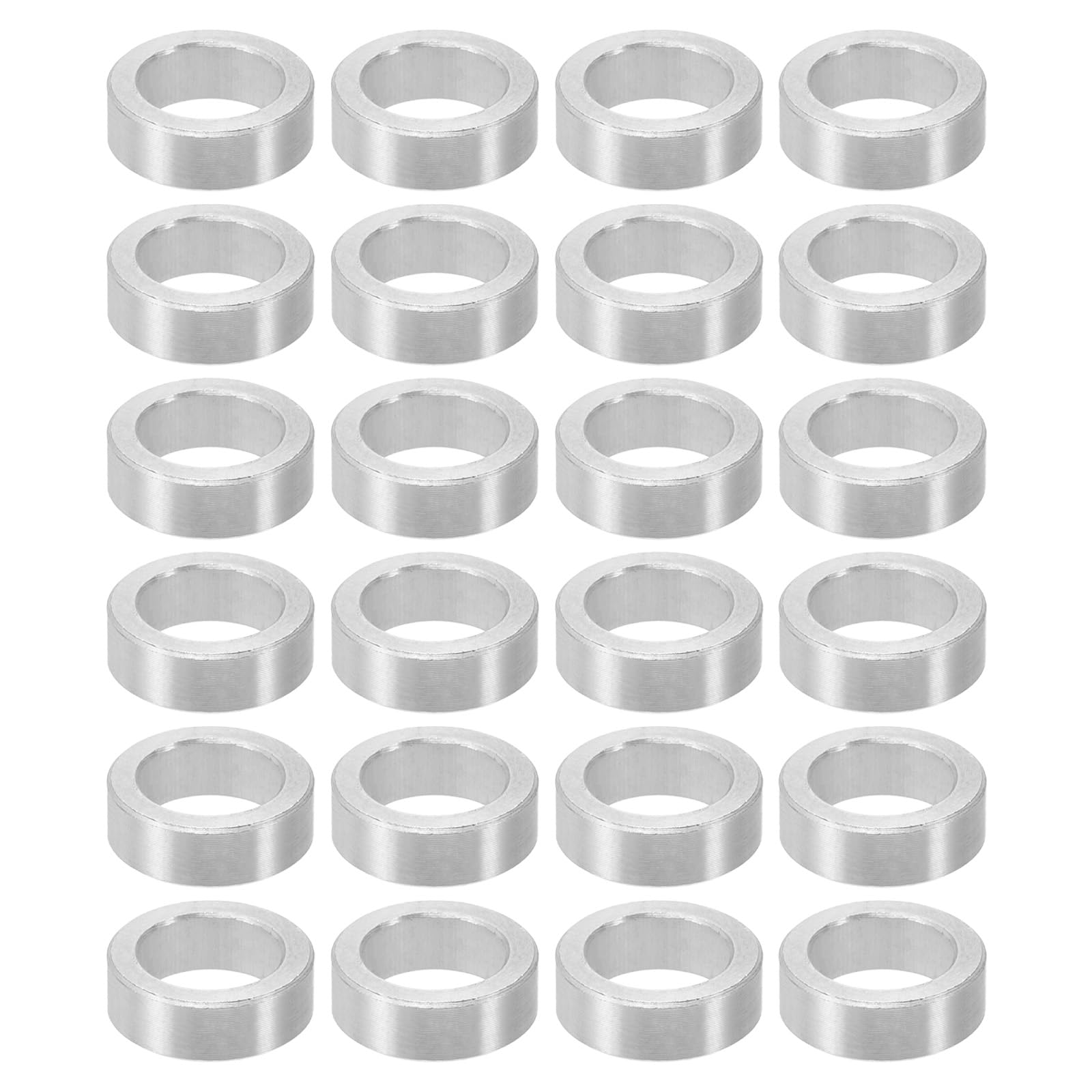 PATIKIL M8 Aluminum Spacers, 24 Pcs Metal Spacers Aluminum 8.2mm ID x 12mm OD x 4mm l Aluminum Spacer Screw Standoff Round for 5/16 or M8 Screw Bolts