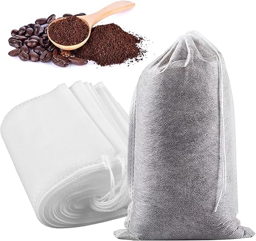 Keme Coffee Yzurbu 200pcs Cold Brew Coffee Filter Bags, 2.8‘’ x 3.6'' No Mess ...