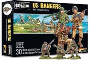Warlord Games US Rangers Infantry - US Army 28mm Scale Plastic Miniatures for Bolt Action Highly Detailed World War 2 Miniatures for Table-top Wargaming