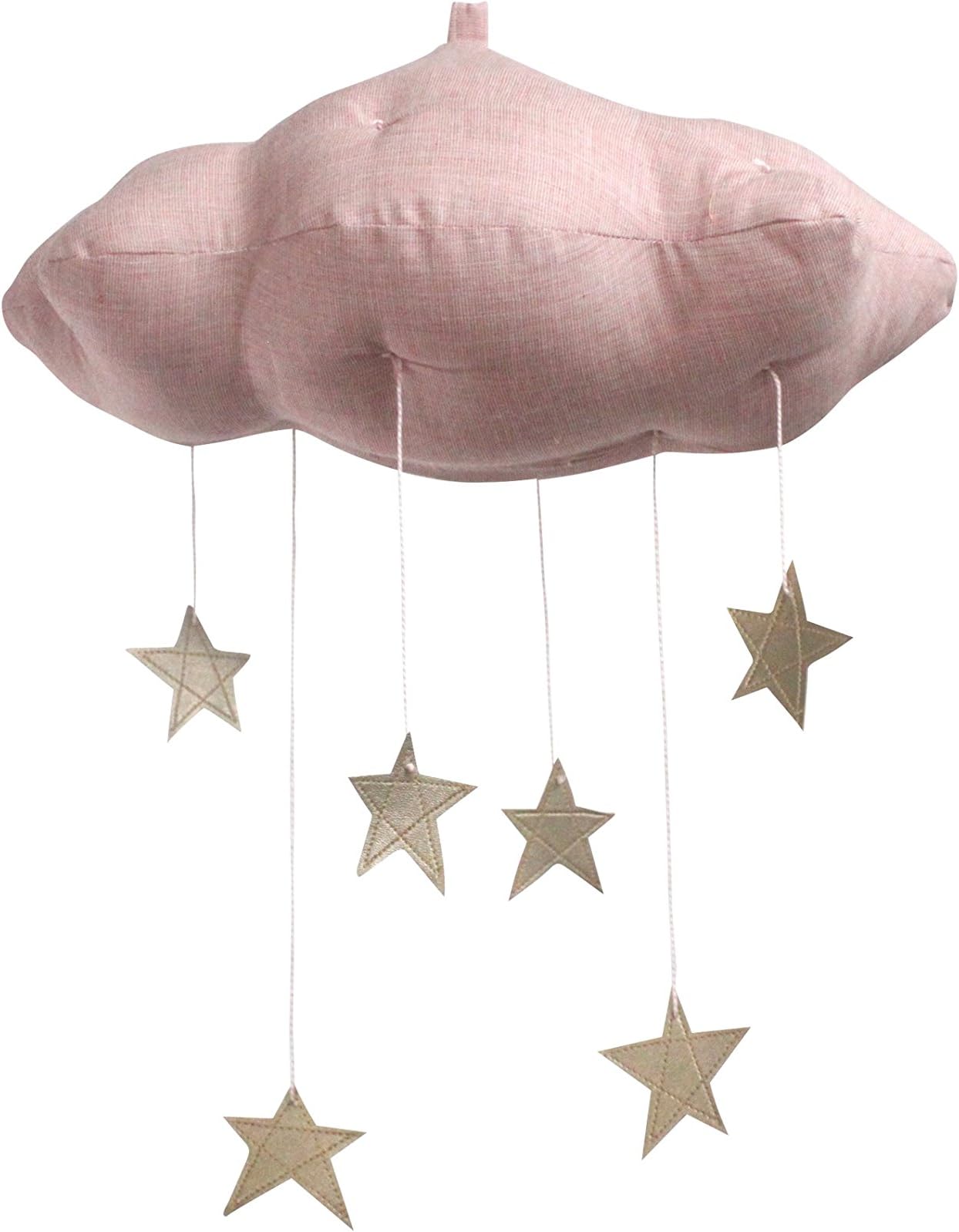 Baby Jives Baby Mobile Crib Mobile - Star Cloud Mobile in Gold and Dusty Pink