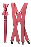 Tuxgear Mens Bow Tie and Suspender Set