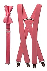 Tuxgear Mens Bow Tie and Suspender Set
