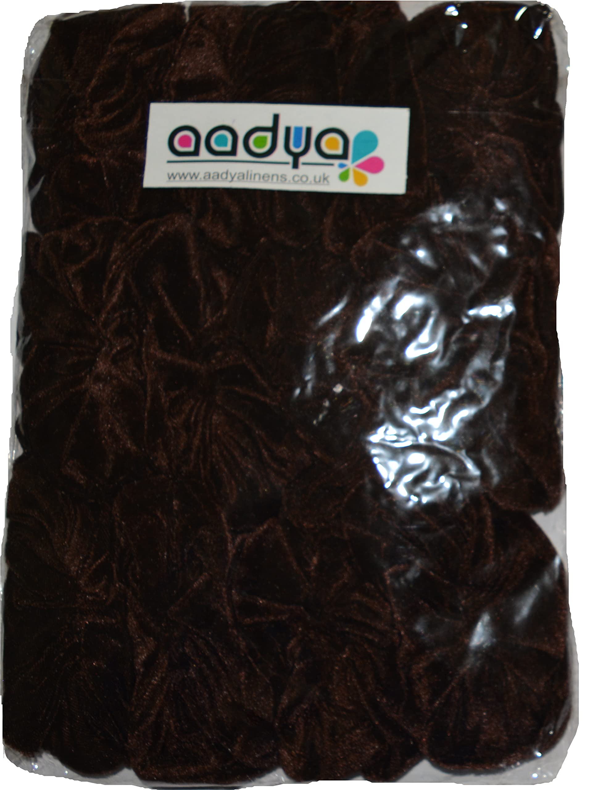 Aadya® 12 Velvet Hair Scrunchies Elastic Scrunchy Hair Bobbles Hair Band. (Coffee)