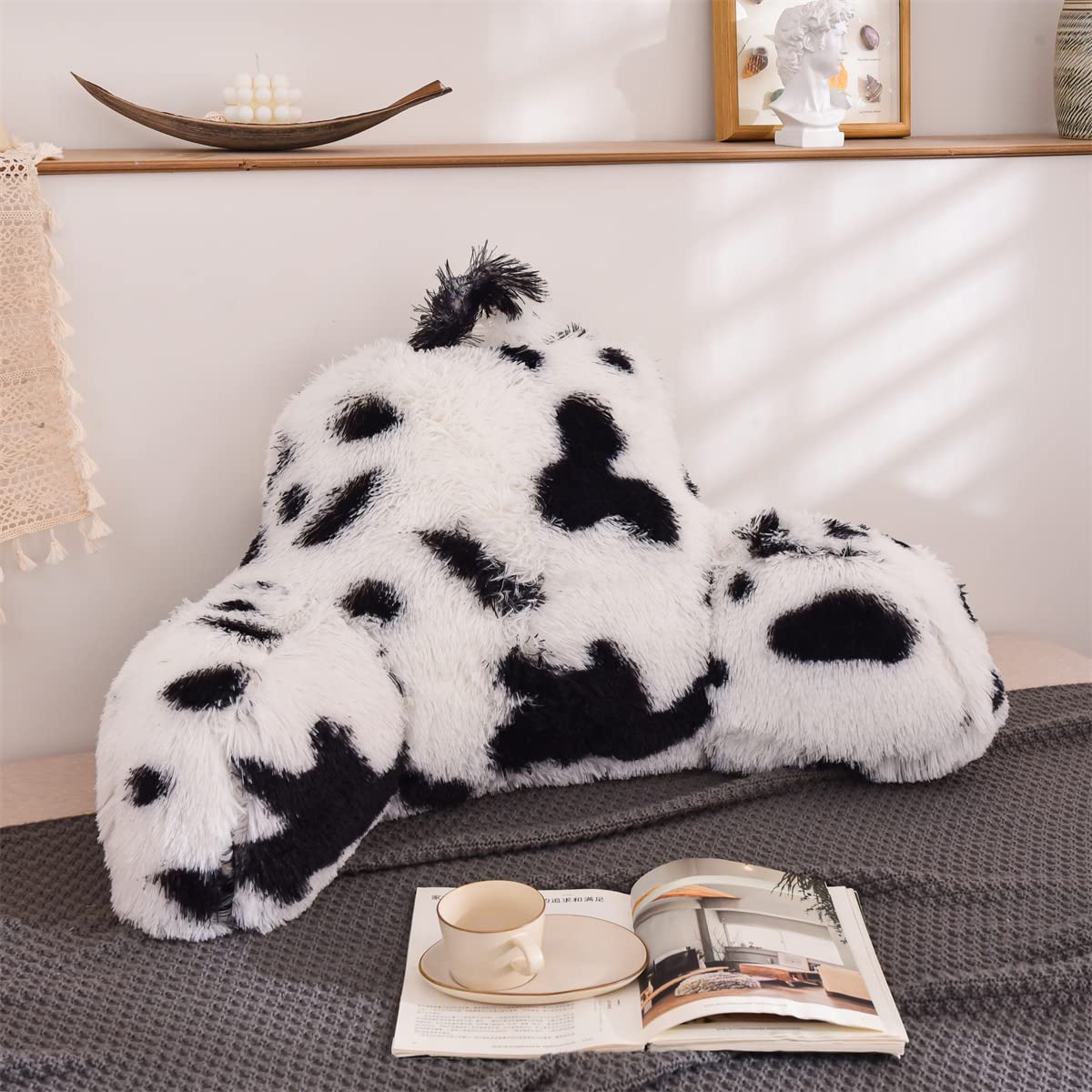 Holawakaka Standard Faux Fur Bed Rest Pillow with