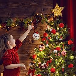 Christmas Tree Toppers Xmas Glitter Gold Hollow