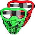 2 Pack Upgraded Tactical Mask with Goggles Compatible with Nerf Rival, Apollo, Zeus, Khaos, Atlas, & Artemis Blasters Rival Mask