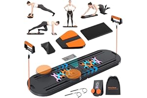 VBZP Pilates Board - Pilates Reformer Set, Portable and Foldable Pilates Board for Home Workout, Multifunctional Pilates Board for Women, Pilates Reformer Machine for Home Exercise