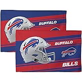 Northwest NFL Buffalo Bills 2-Pack Fan Towel Set, 16" x 25" Each, Swipe, Team Colors