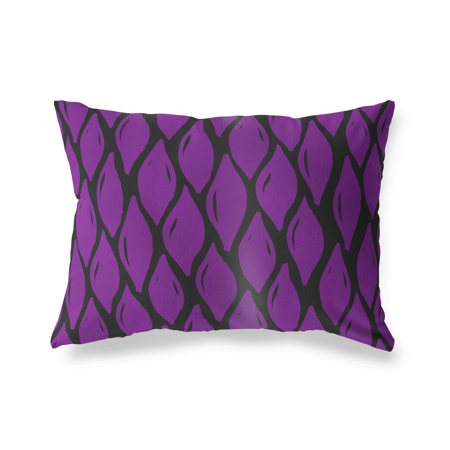BonaMaison Decorative Cushion Cover, Purple-Black Throw Pillow Covers, Home Decorative Pillowcases for Livingroom, Sofa, Bedroom, Size: 45X60 Cm - Designed and Manufactured in Turkey