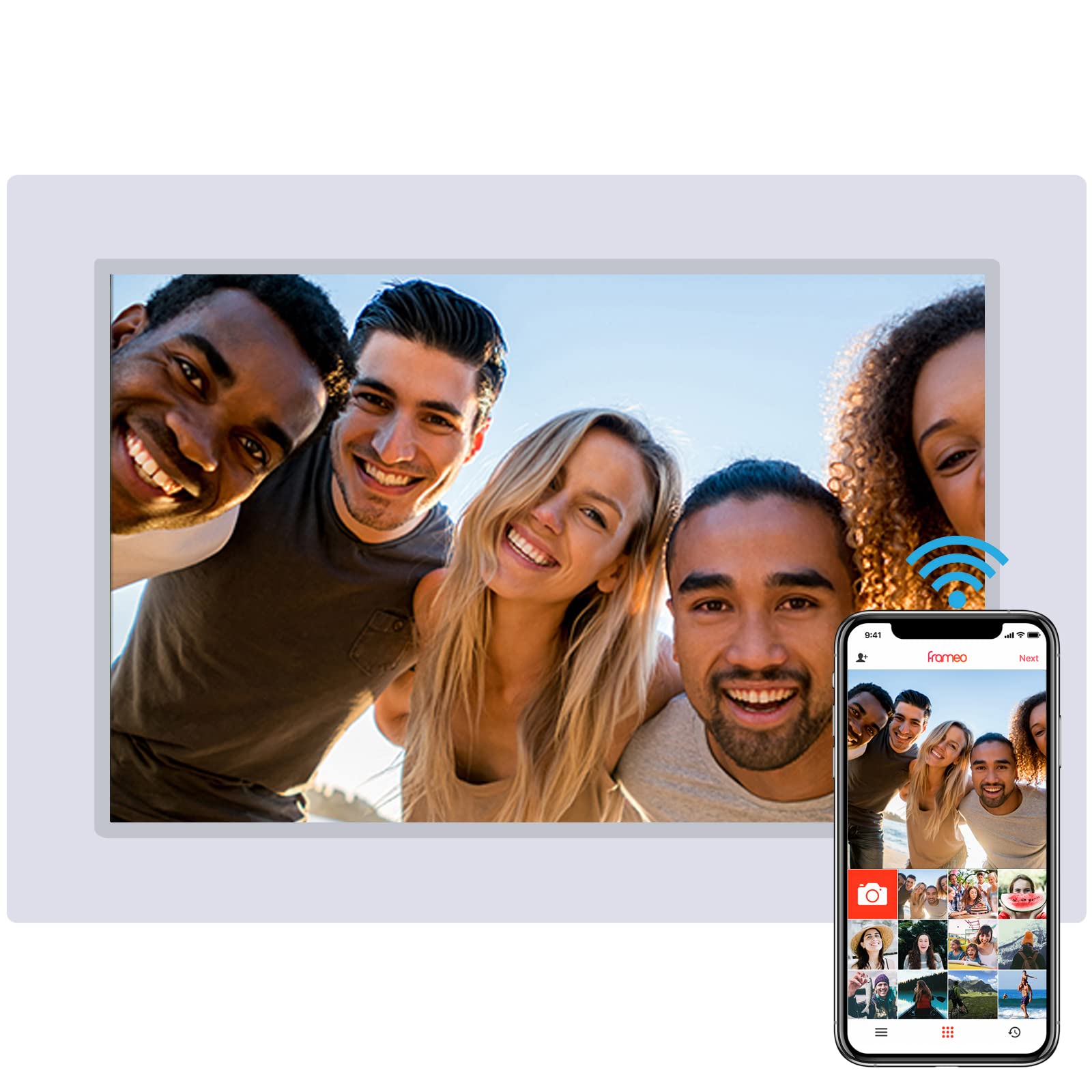 Photo 1 of ***LIKE NEW/OPEN BOX***
10.1 Inch WiFi Digital Picture Frame, 1920 * 1200 IPS Touch Screen HD Display Smart Digital Frame with 32GB Storage, Auto-Rotate, Share Photos and Videos via Frameo app?White?