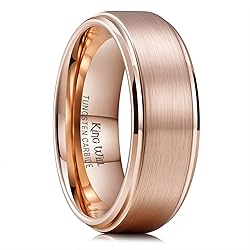 King Will 8mm Rose Gold Plated Tungsten Carbide
