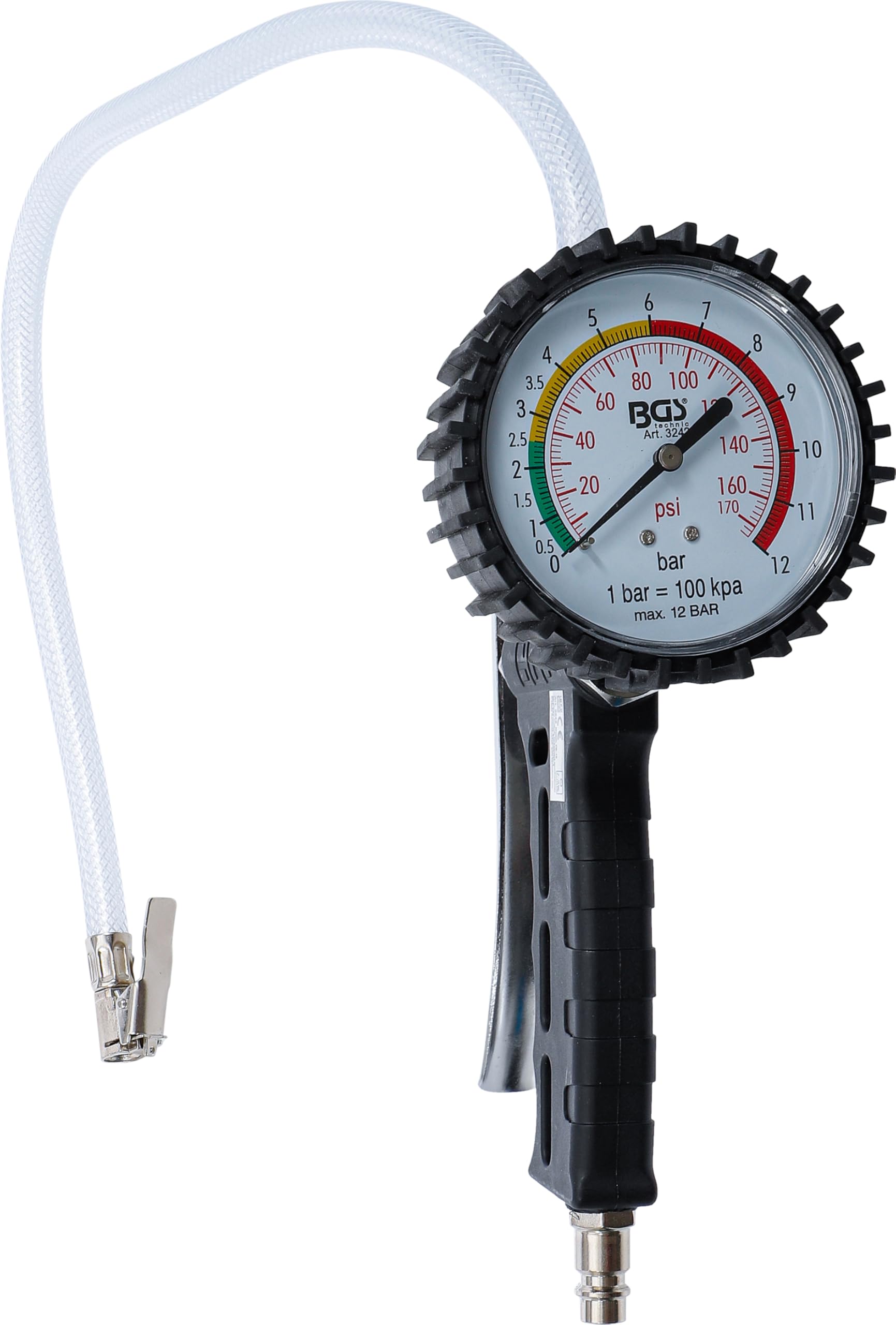 BGS 3242 | Pistol-Grip Air Inflator | 0 - 12 bar