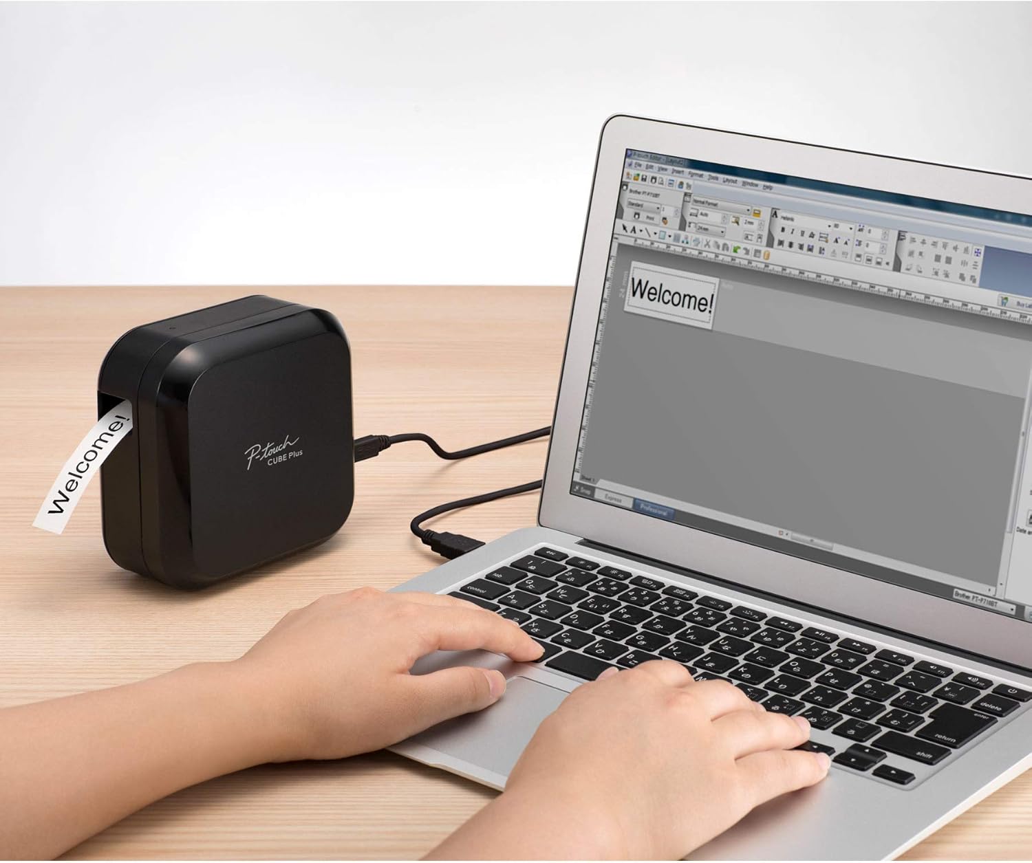Brother P-Touch Cube Plus PT-P710BT Versatile Label Maker with Bluetooth Wireless Technology : Office Products