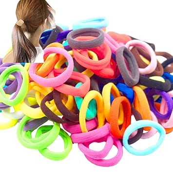 Amazon Com 100pcs Solid Colors Seamleass No Crease 4cm Elastic