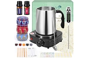SAEUYVB Candle Making Kit with Hot Plate, Soy Wax, Including Melting Pot - DIY Starter Kit for Adults