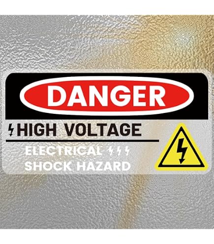 Gefährliche Sticker Vinyl Aufkleber 3T X 3W (2 Pack) Indoor Outdoor Warnschild (X2PS102 Gefährliche Sticker Vinyl Aufkleber 3T X 3W (2 Pack) Indoor Outdoor Warnschild (X2PS102