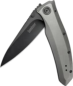 3.7" Stainless Steel Blade Pocket Knife | Kershaw Grid 2200,Grey