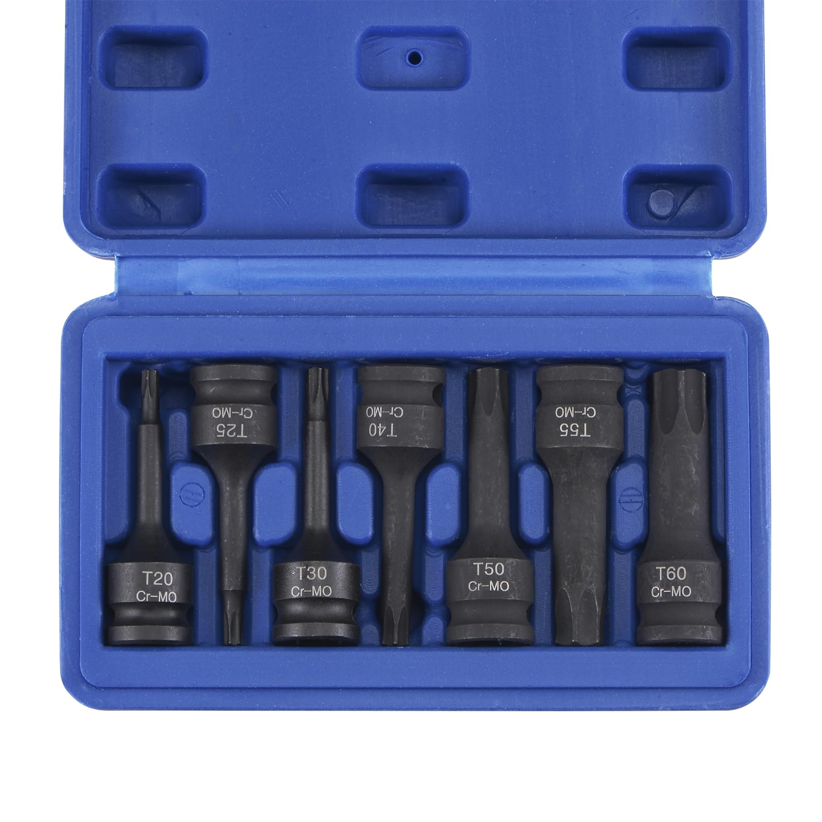 CoCud Impact Torx Bit Socket Set, T20 - T60 Socket 3/8" Drive, Cr-Mo Steel Metric Socket - (Applications: for Socket Head Cap Bolt)