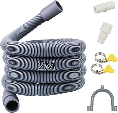Quanerba 2m Washing Machine Waste Pipe Extension Universal Dishwasher Drain
