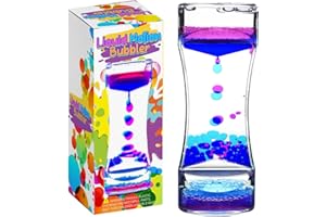 YUE MOTION Liquid Motion Bubbler Visual Sensory Toys, Liquid Timer– New Big Calming Sensory Bubbler Toy- Colorful Liquid Hourhlass for Stocking Stuffers, Novelty Gifts