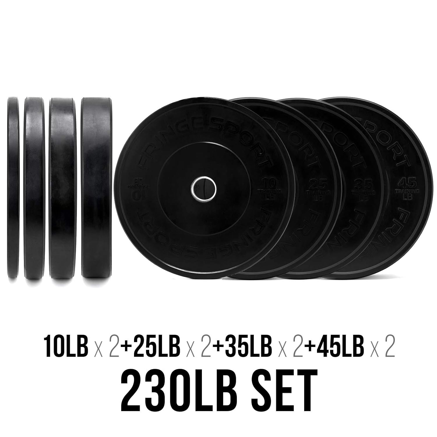 black bumper plates weight