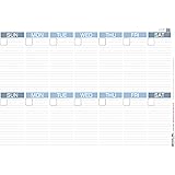 JJH Planners - Laminated Blank - 24" x 17" - Medium - Erasable 2 Week Horizontal Wall Planner (2Wh-24x17)