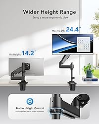 HUANUO Single Monitor Mount, Adjustable Monitor Arm