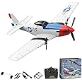 FLYCOLOR VOLANTEXRC RC Plane RTF for Beginners,2.4Ghz 3CH Remote Control Airplane Easy to Fly with Gyro Stabilization，Outdoor Hobby WWII,with Xpilot Stabilization System (P51)