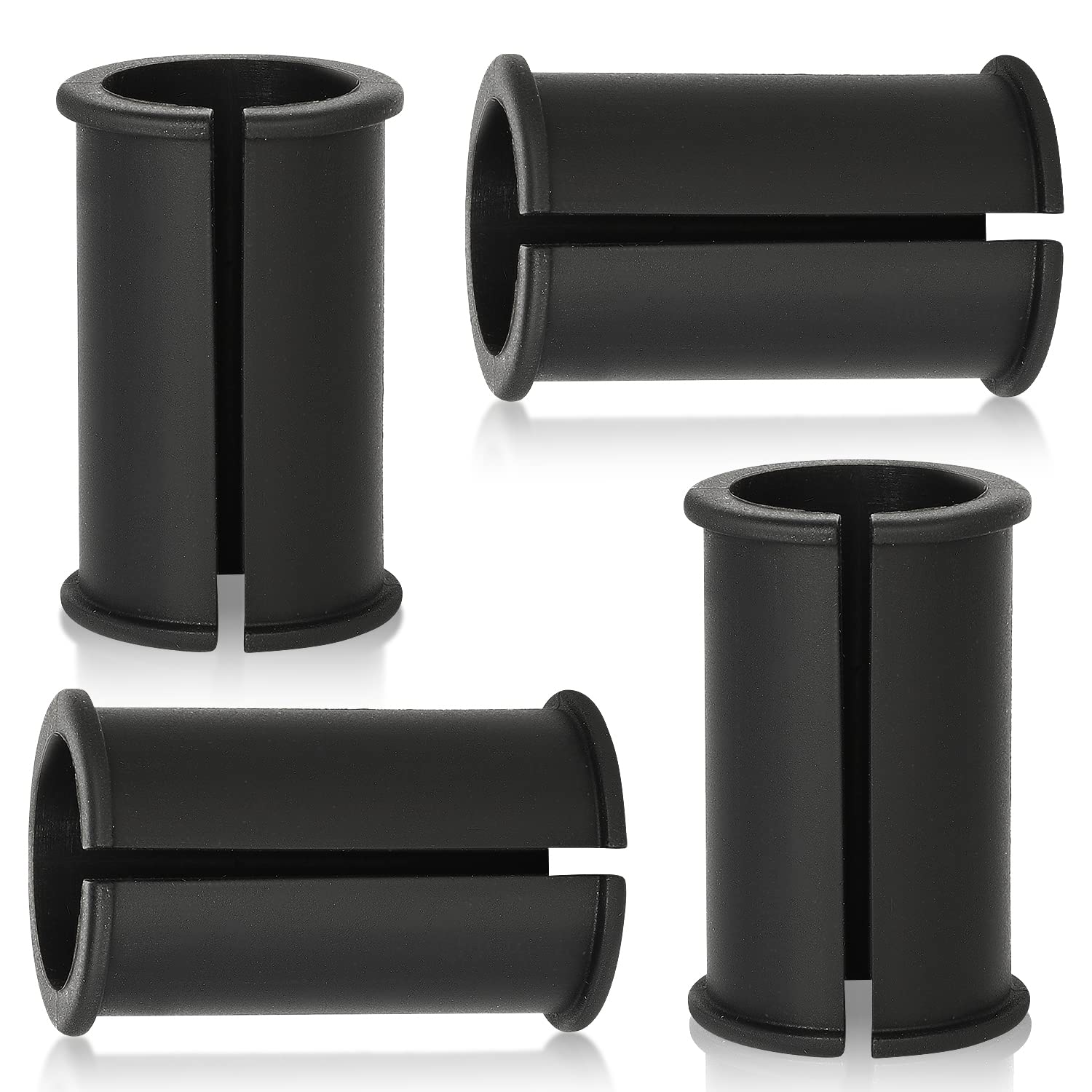 4pcs Microphone Shock Mount Rubber Sleeve, 1.8x0.8inch Sturdy Mic Spacer Tube Washer Accessories Compatible with Most Cameras